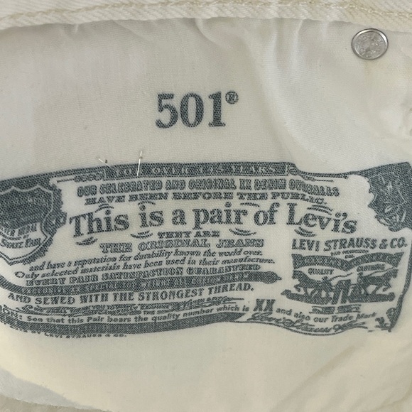 501® Original Fit Jeans | Size 27/30 | High Rise Straight Raw Hem Distressed - Picture 12 of 12